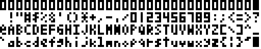 Palm Pilot VT100 font